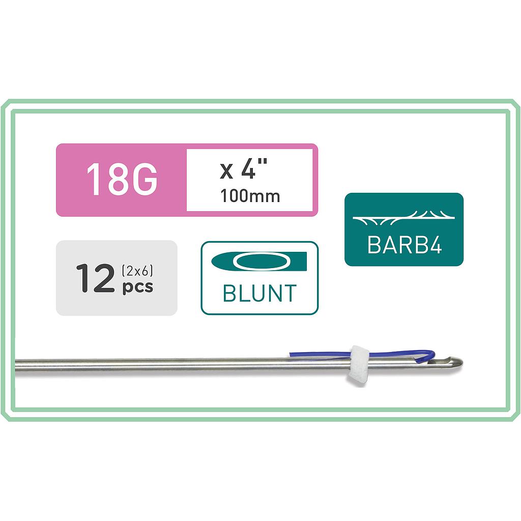 Blunt Barb 4 - 18G x 4"