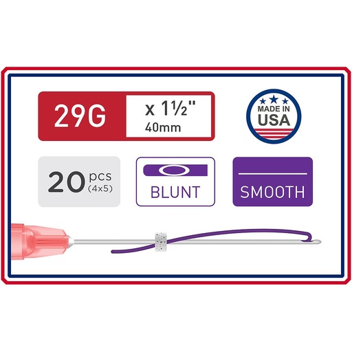 [US29040SC-B] Blunt Smooth - 29G x 1½"